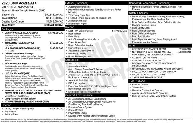 2023 GMC Acadia AT4 for sale in FARGO, ND
