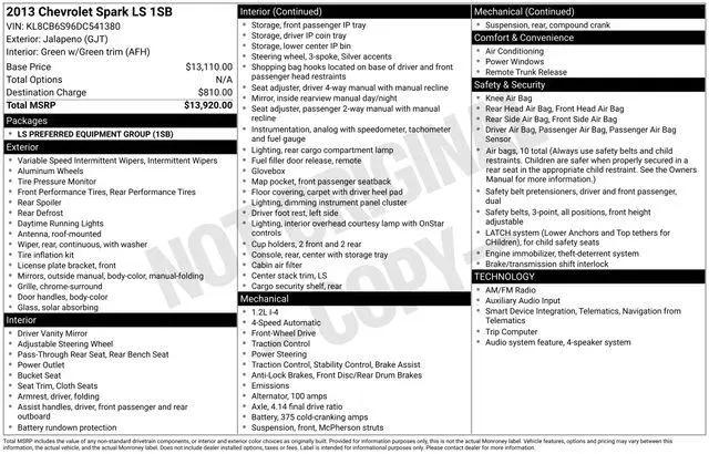 2013 Chevrolet Spark LS Auto for sale in Lafayette, IN