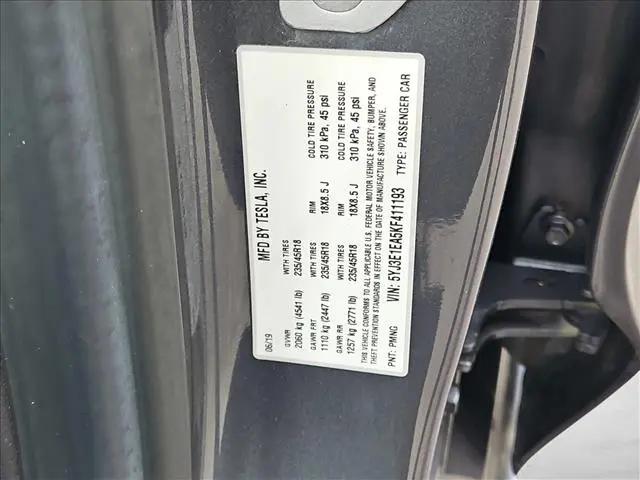 2019 Tesla Model 3 Standard Range Plus