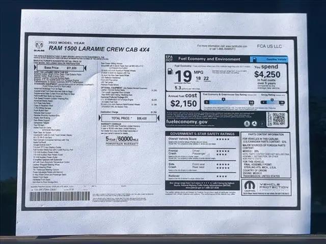 2022 Ram 1500 Laramie Crew Cab 4x4 57 Box