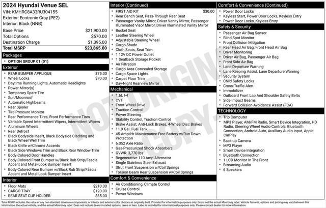 2024 Hyundai Venue SEL for sale in FARGO, ND