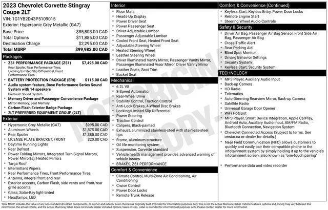 2023 Chevrolet Corvette Stingray for sale in Castle Rock, CO
