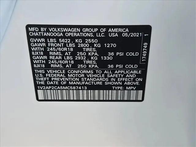 2021 Volkswagen Atlas 2.0T S