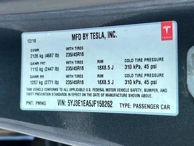 2018 Tesla Model 3 Long Range