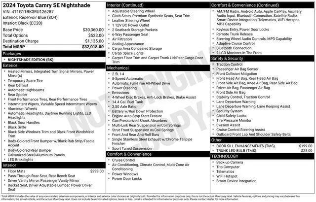 2024 Toyota Camry SE Nightshade for sale in Castle Rock, CO
