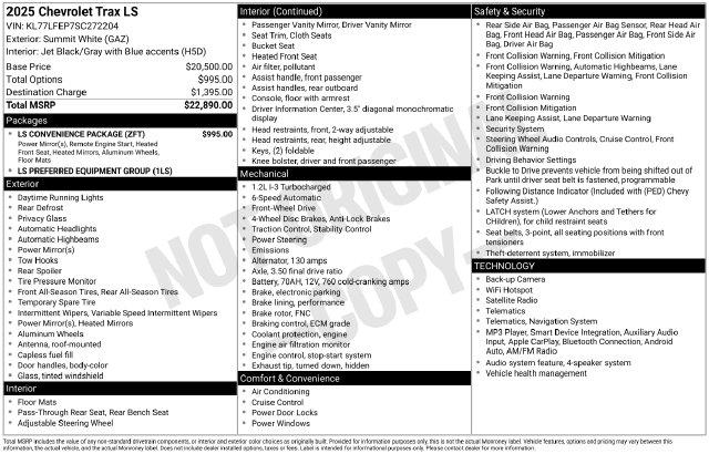2025 Chevrolet Trax FWD LS