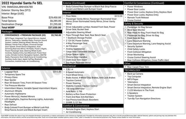 Used 2022 Hyundai Santa Fe SEL For Sale in Olive Branch, MS