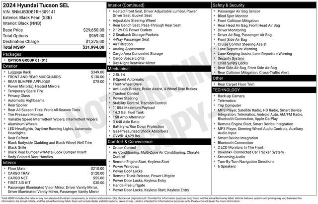 Used 2024 Hyundai Tucson SEL For Sale in Olive Branch, MS