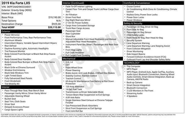 2019 Kia Forte LXS for sale near Heath, OH