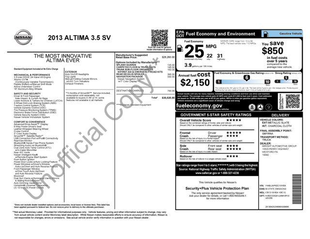 2013 Nissan Altima 3.5 SV for sale in Cockeysville, MD