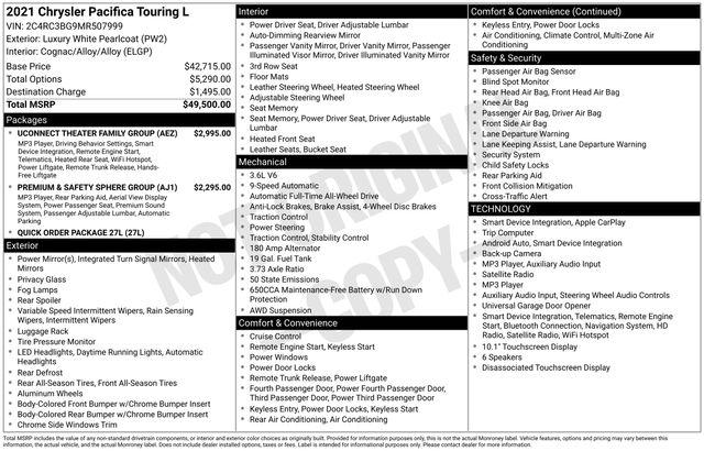 2021 Chrysler Pacifica Touring L AWD