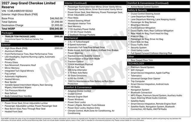 2027 Jeep Grand Cherokee Limited for sale in Salt Lake City, UT
