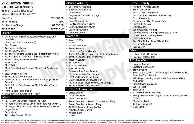 2025 Toyota Prius LE for sale in Provo, UT