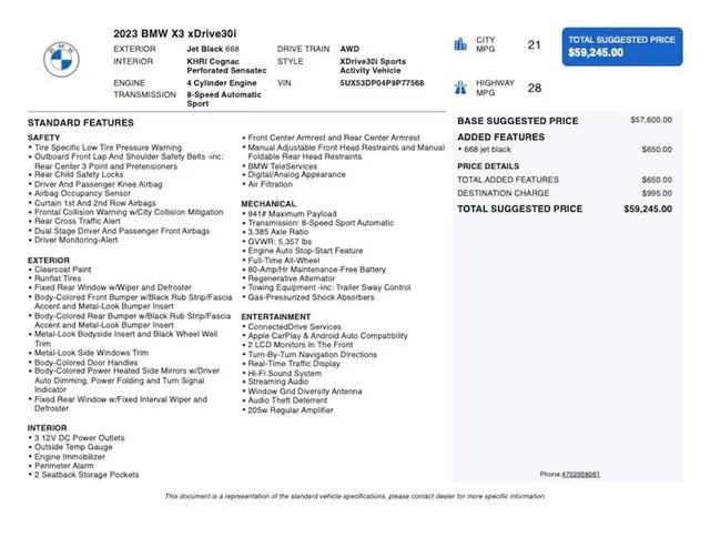 2023 BMW X3 xDrive30i