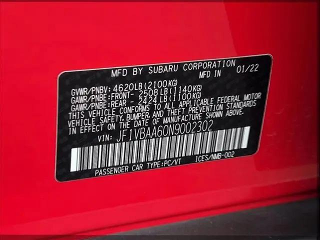 2022 Subaru WRX Standard