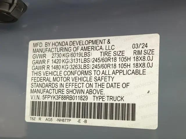2024 Honda Ridgeline Black Edition