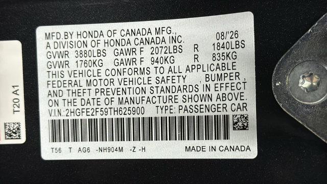 2026 Honda Civic Sport