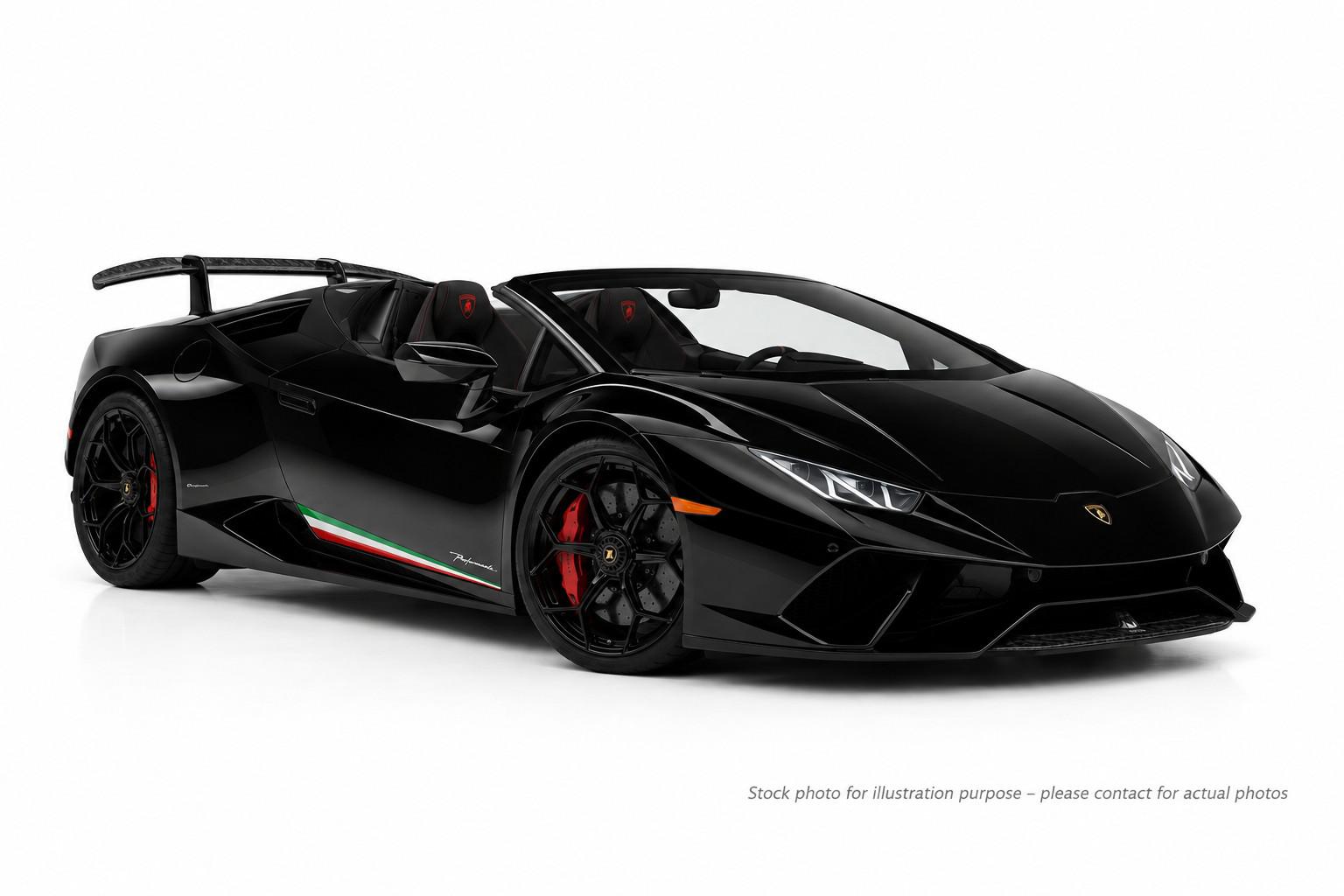 Black 2018 Lamborghini Huracan Convertible All-Wheel Drive Automatic