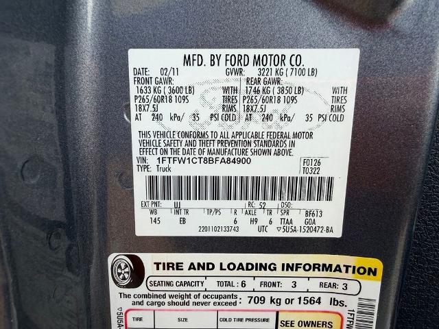 2011 Ford F-150 Lariat