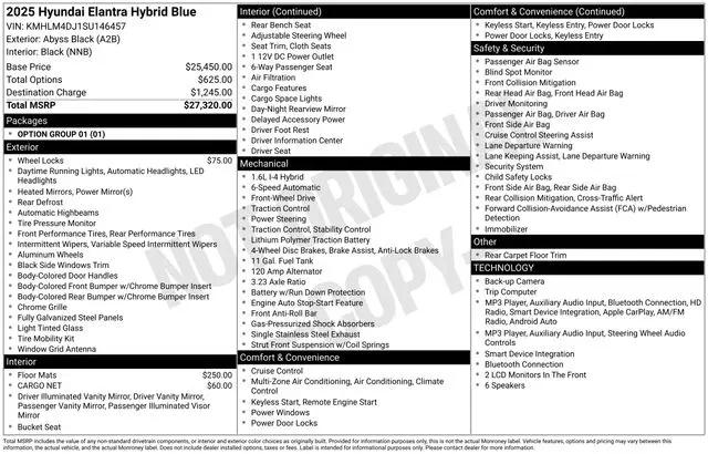 2025 Hyundai Elantra Hybrid Blue for sale near Norwalk, OH