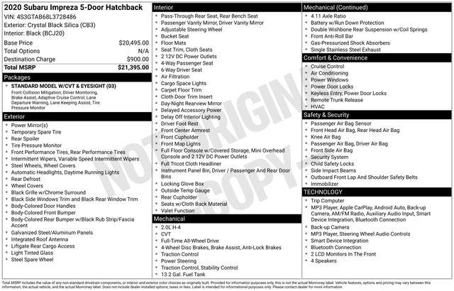 2020 Subaru Impreza 5-Door for sale in Concord, NH