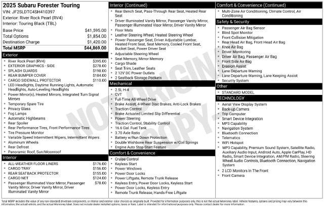 2025 Subaru Forester Touring
