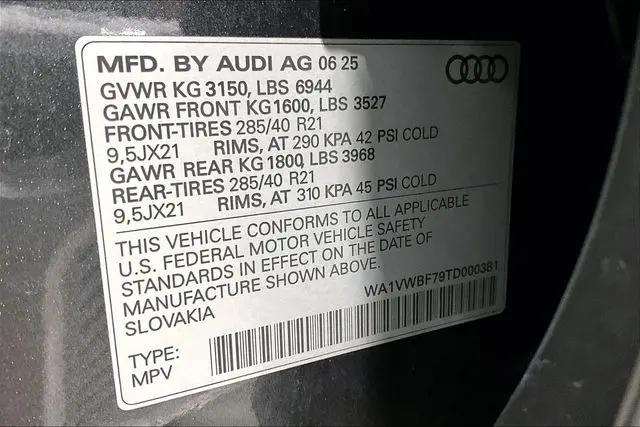 2026 Audi SQ7 Prestige TFSI quattro tiptronic