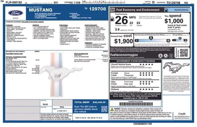 2026 Ford Mustang EcoBoost Premium Fastback