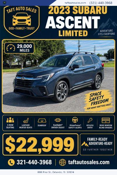 2023 Subaru Ascent Limited 8-Passenger for sale in Orlando, FL