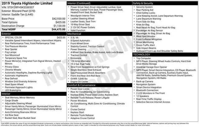 2019 Toyota Highlander Limited for sale in Fort Myers, FL