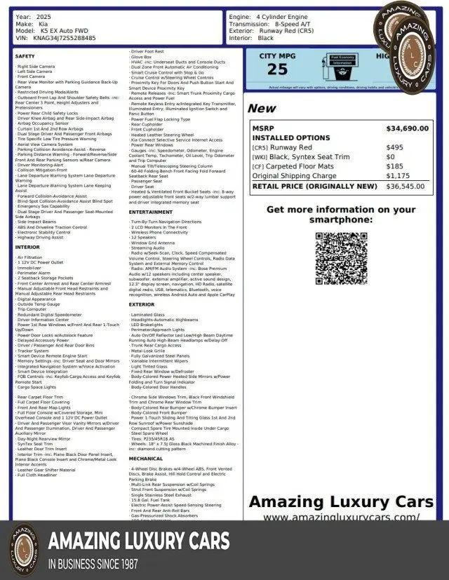 2025 Kia K5 EX for sale in Snellville, GA