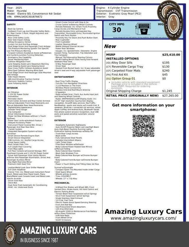 2025 Hyundai Elantra SEL Convenience for sale in Snellville, GA