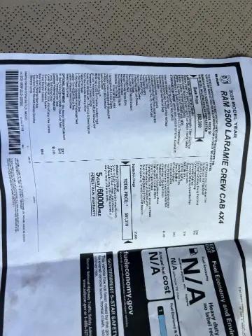 2020 Jeep Ram 2500 Laramie Crew Cab 4x4 64 Box