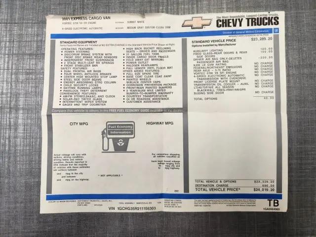 2001 Chevrolet Express Base