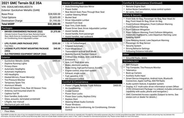 2021 GMC Terrain FWD SLE