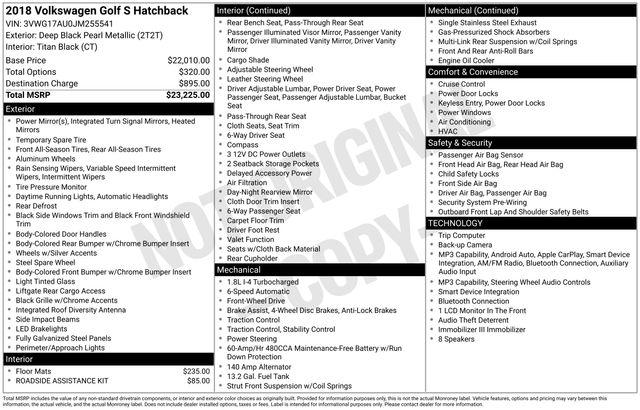 2018 Volkswagen Golf TSI S for sale in San Diego, CA