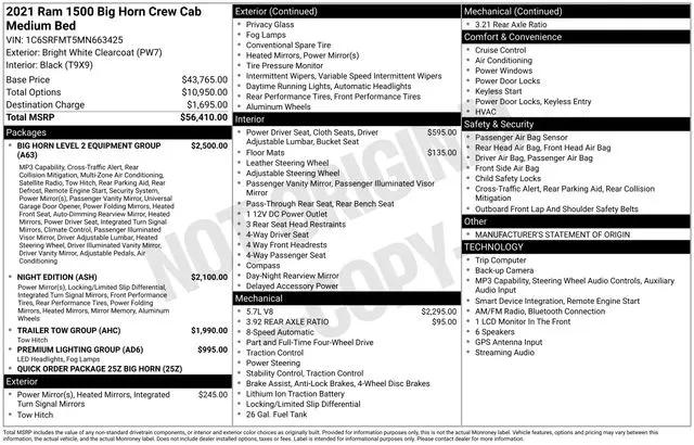 2021 Ram 1500 Big Horn