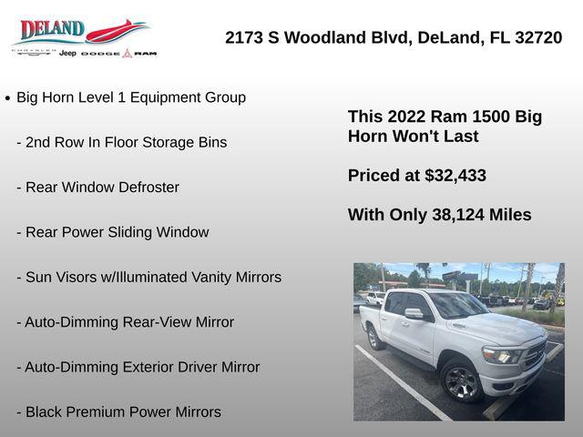 2022 Ram 1500 Big Horn Crew Cab 4x4 57 Box