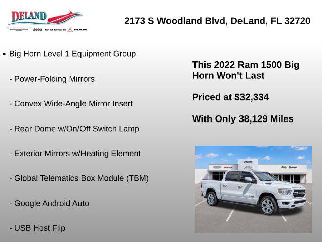 2022 Ram 1500 Big Horn Crew Cab 4x4 57 Box