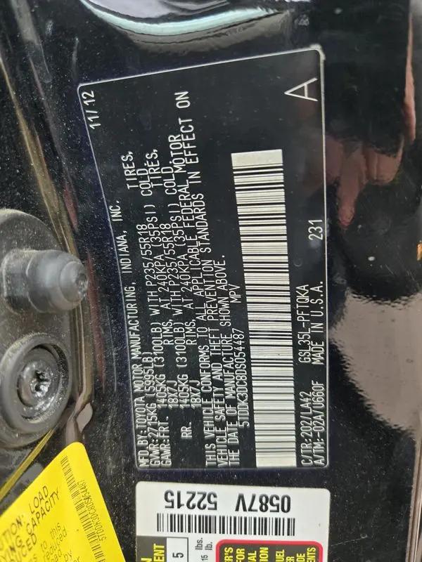 2013 Toyota Sienna Limited 7 Passenger