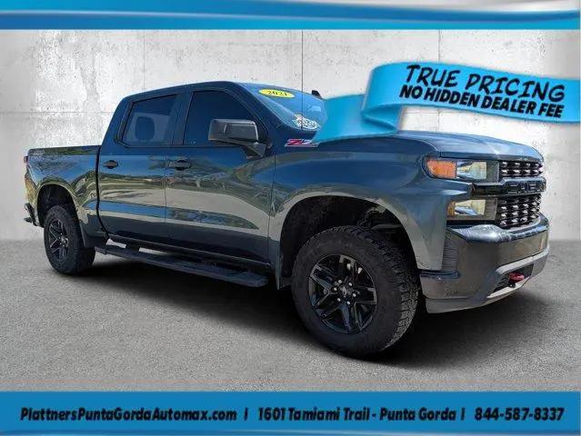 2021 Chevrolet Silverado 1500 4WD Crew Cab Short Bed Custom Trail Boss for sale in Punta Gorda, FL