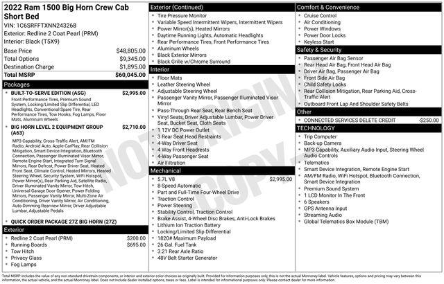 2022 Ram 1500 Big Horn Crew Cab 4x4 57 Box for sale in Deland, FL