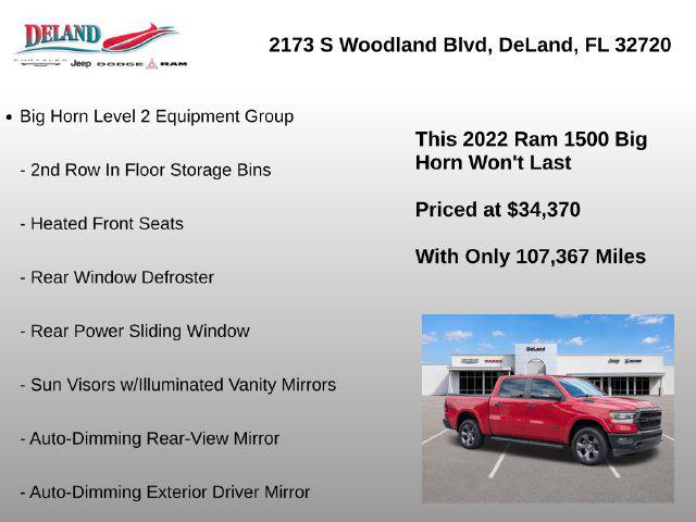 2022 Ram 1500 Big Horn Crew Cab 4x4 57 Box