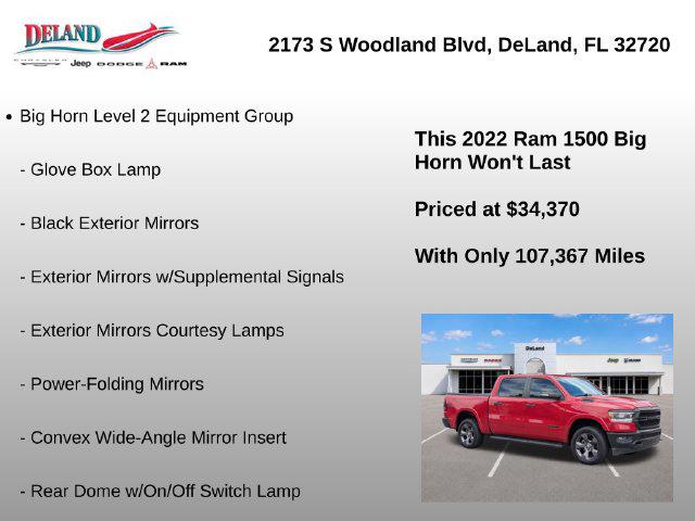 2022 Ram 1500 Big Horn Crew Cab 4x4 57 Box