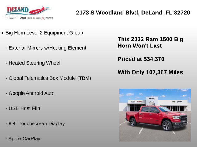 2022 Ram 1500 Big Horn Crew Cab 4x4 57 Box
