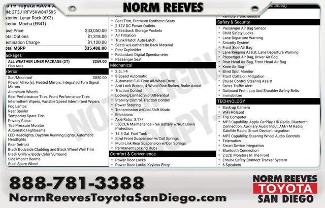 2019 Toyota RAV4 Adventure for sale in San Diego, CA