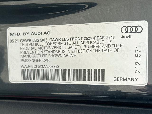 2021 Audi A5 Sportback Premium 40 TFSI quattro S tronic