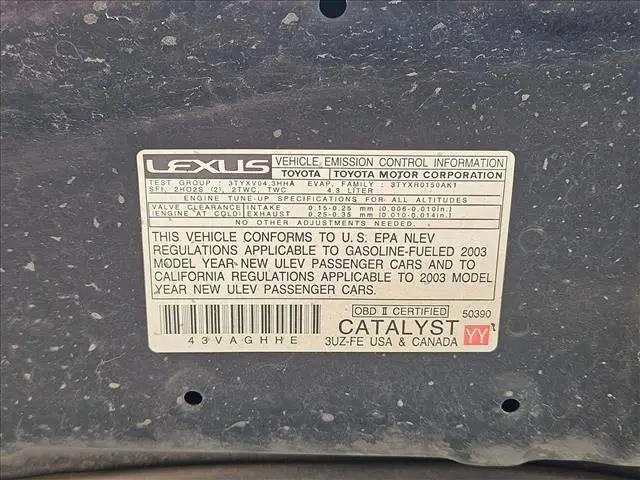 2003 Lexus SC 430 SC 430