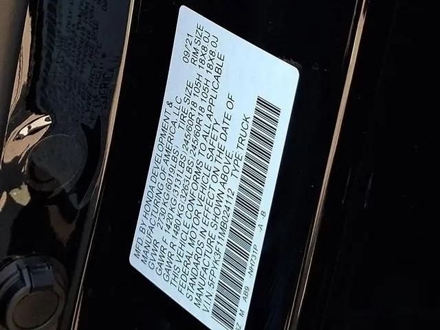 2021 Honda Ridgeline Sport