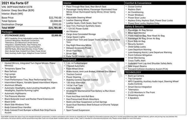 2021 Kia Forte GT for sale in South Salt Lake, UT